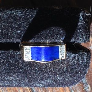 14K gold with Lapis Lazuli & diamonds